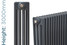 NF4-A-3000-TH - Infinity Anthracite 4 Column Radiator 26 Sections H3000mm X W1220mm NF4-A-3000-TH - Infinity Anthracite 4 Column Radiator 26 Sections H3000mm X W1220mm